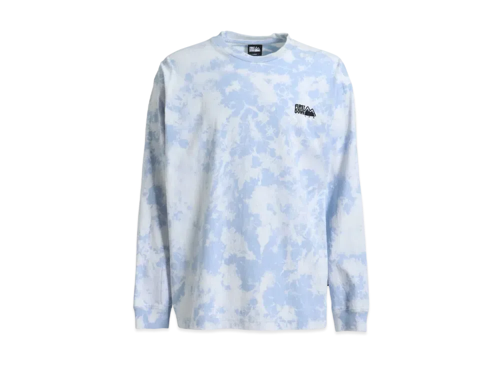 FIRST DOWN TIE DYE L/S T "Light Sax"