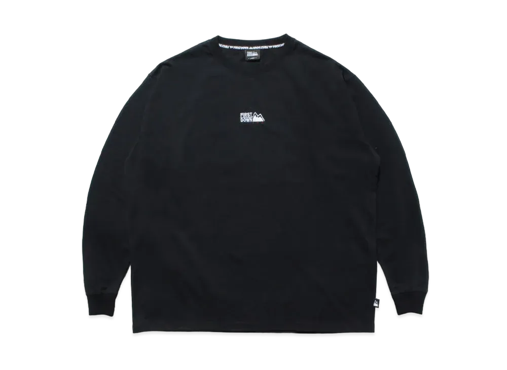 FIRST DOWN BACK PRINT LONG SLEEVE T-SHIRT "Black"