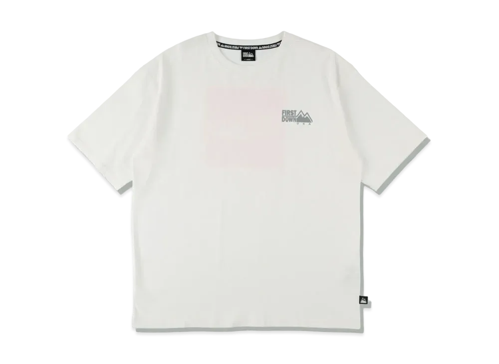 FIRST DOWN S/S PRINT TEE "White/Pink"