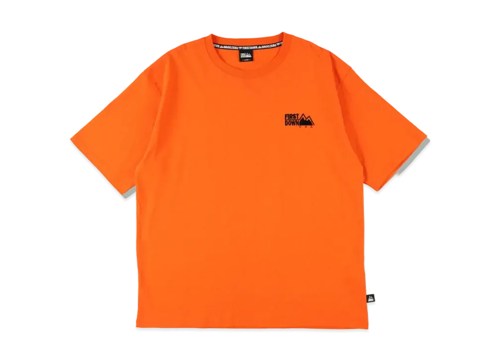 FIRST DOWN S/S EMBROIDERY TEE "Orange"