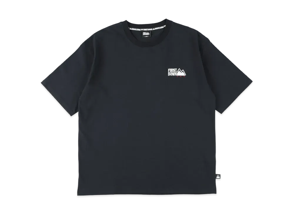 FIRST DOWN S/S EMBROIDERY TEE "Black"