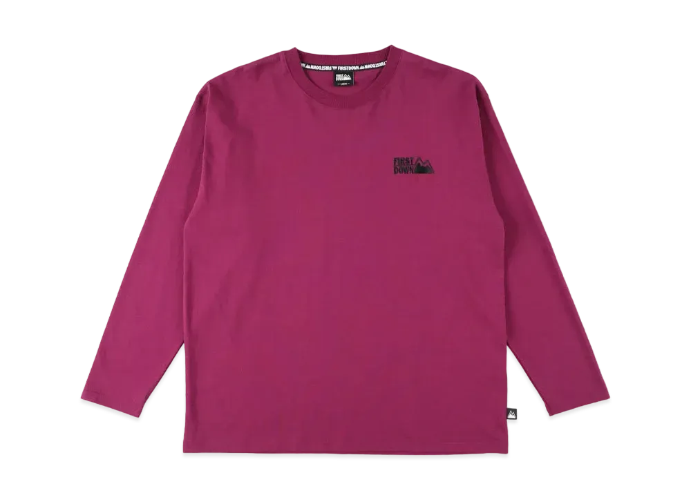 FIRST DOWN L/S EMBROIDERY TEE "Purple"