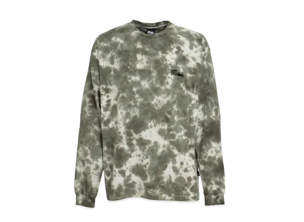 FIRST DOWN TIE DYE L/S T "Forest Green"