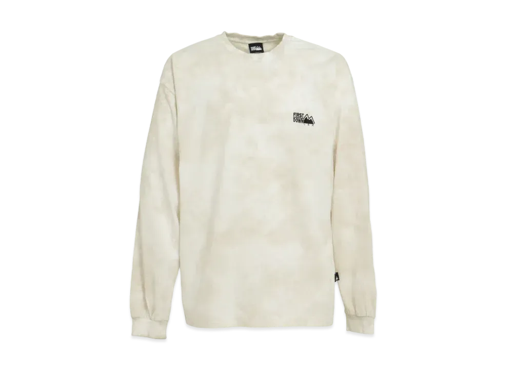 FIRST DOWN TIE DYE L/S T "Silver Gray"