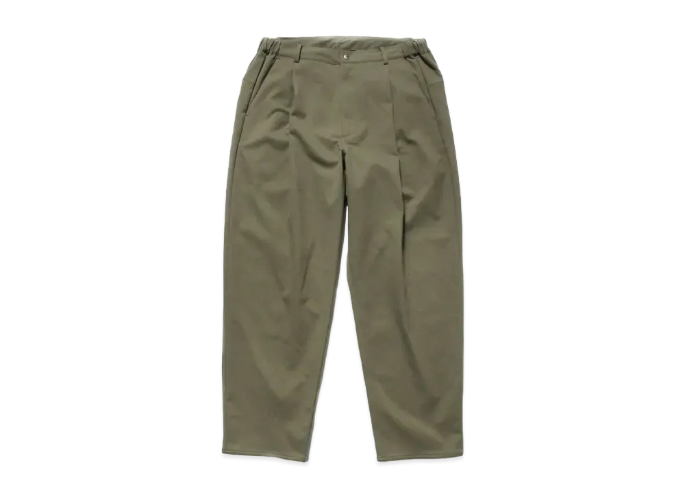 FIRST DOWN TEIJIN SOLOTEX STRETCH ONE TUCK TAPERED PANTS "Khaki"