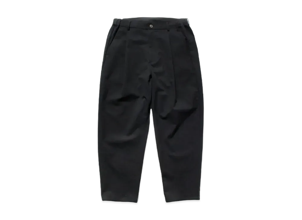 FIRST DOWN TEIJIN SOLOTEX STRETCH ONE TUCK TAPERED PANTS "Black"