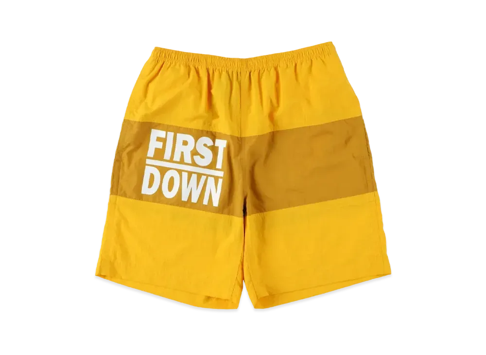 FIRST DOWN NYLON TASLAN SWIM SHORTS "Mustard"