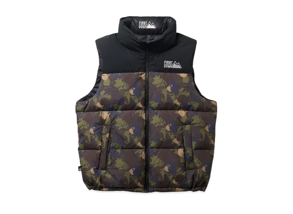FIRST DOWN Bubble Down Vest Microft "Camo"