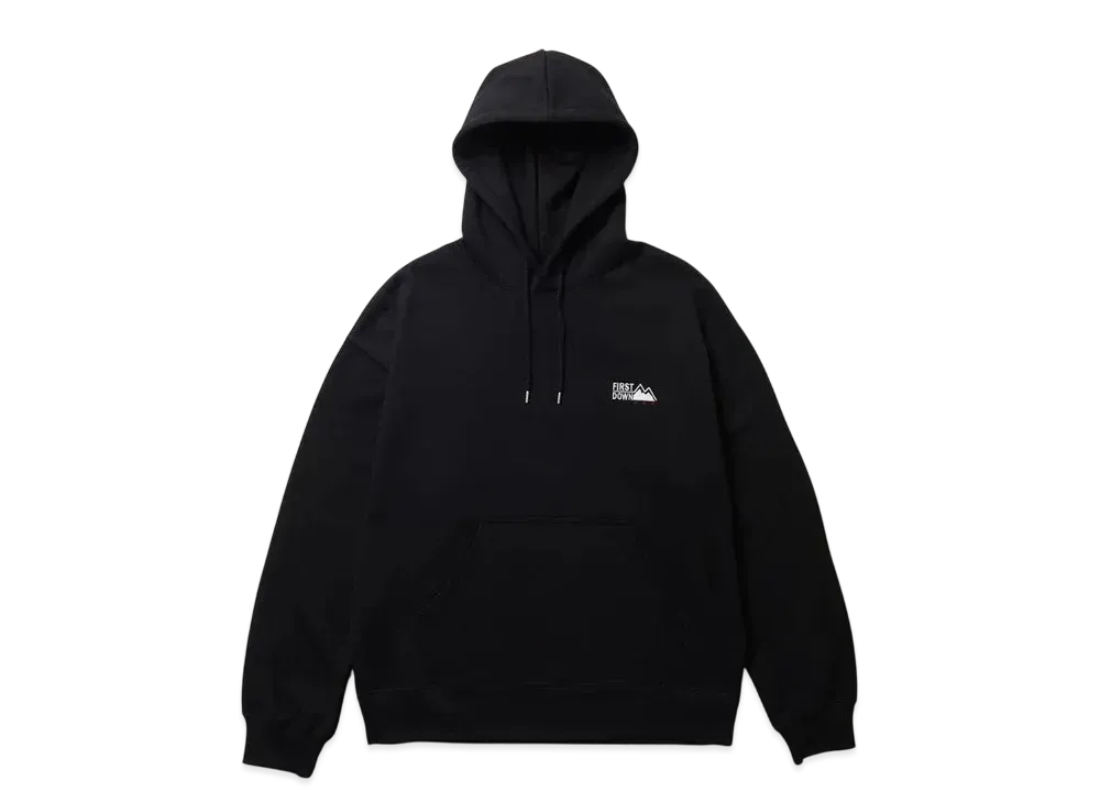 FIRST DOWN Logo Hooded Sweat "Black"