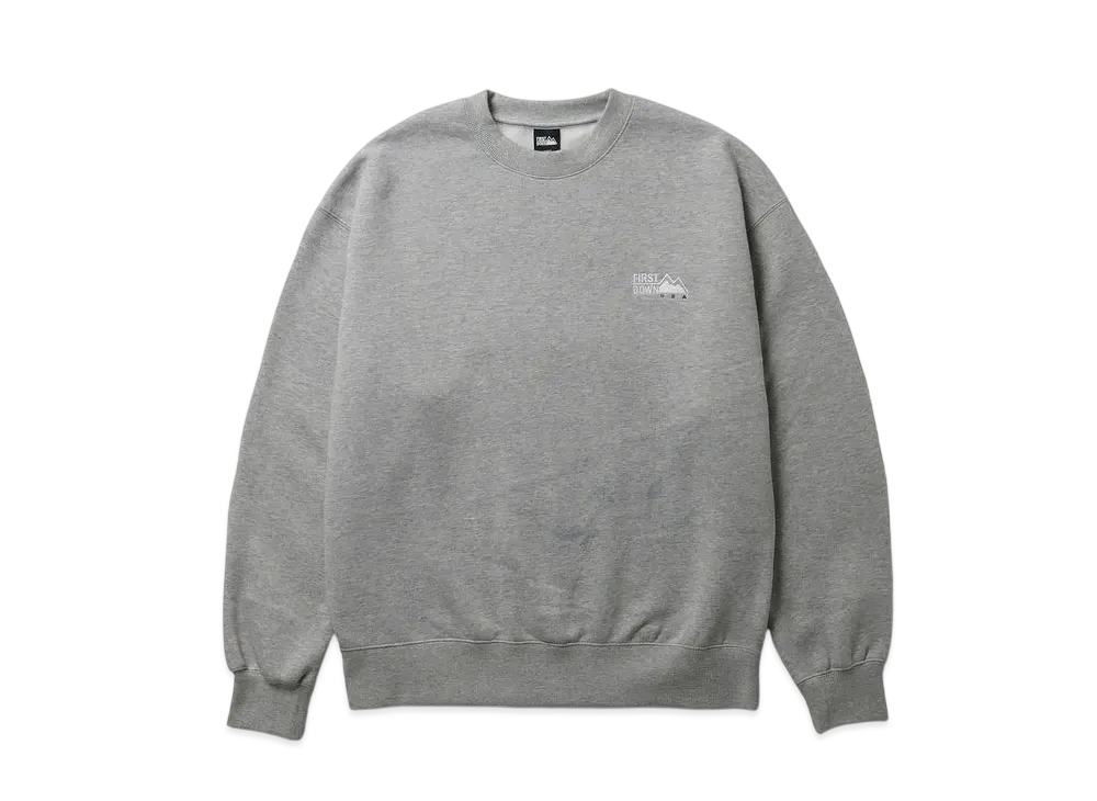 FIRST DOWN Logo Crew Sweat "Grey"