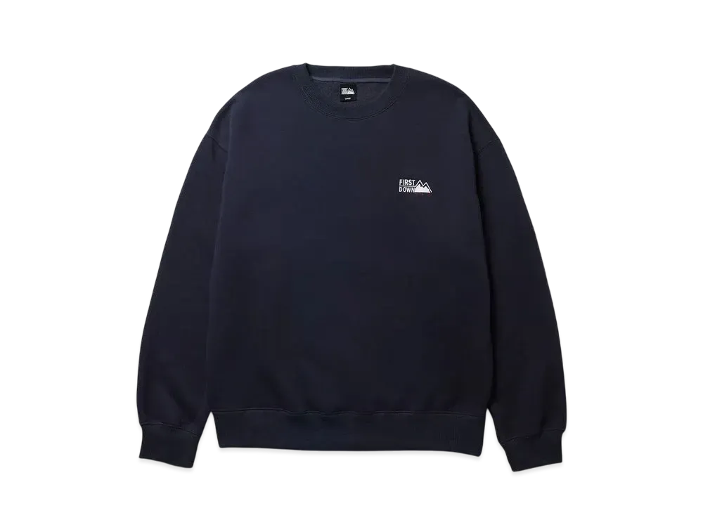 FIRST DOWN Logo Crew Sweat "Navy"