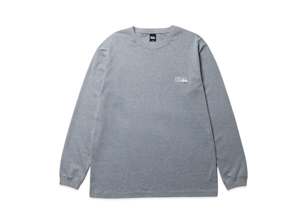 FIRST DOWN Logo L/S Tee Cotton Jersey "Grey"
