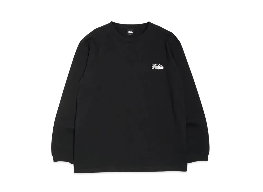 FIRST DOWN Logo L/S Tee Cotton Jersey "Navy"