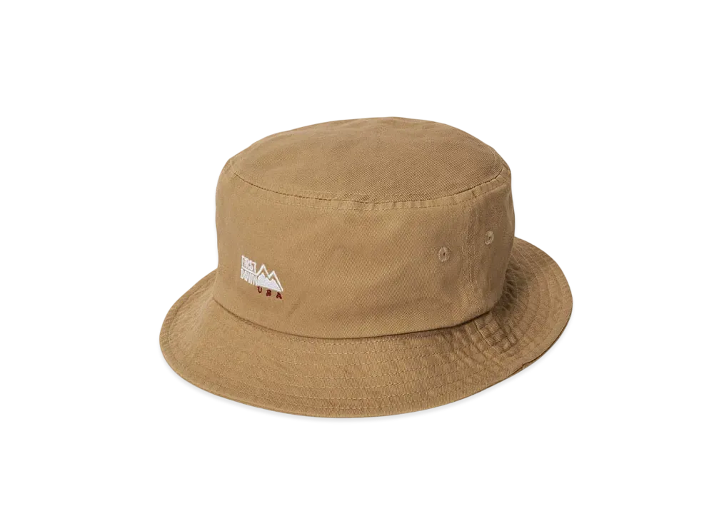 FIRST DOWN Logo Twill Bucket Hat "Beige"