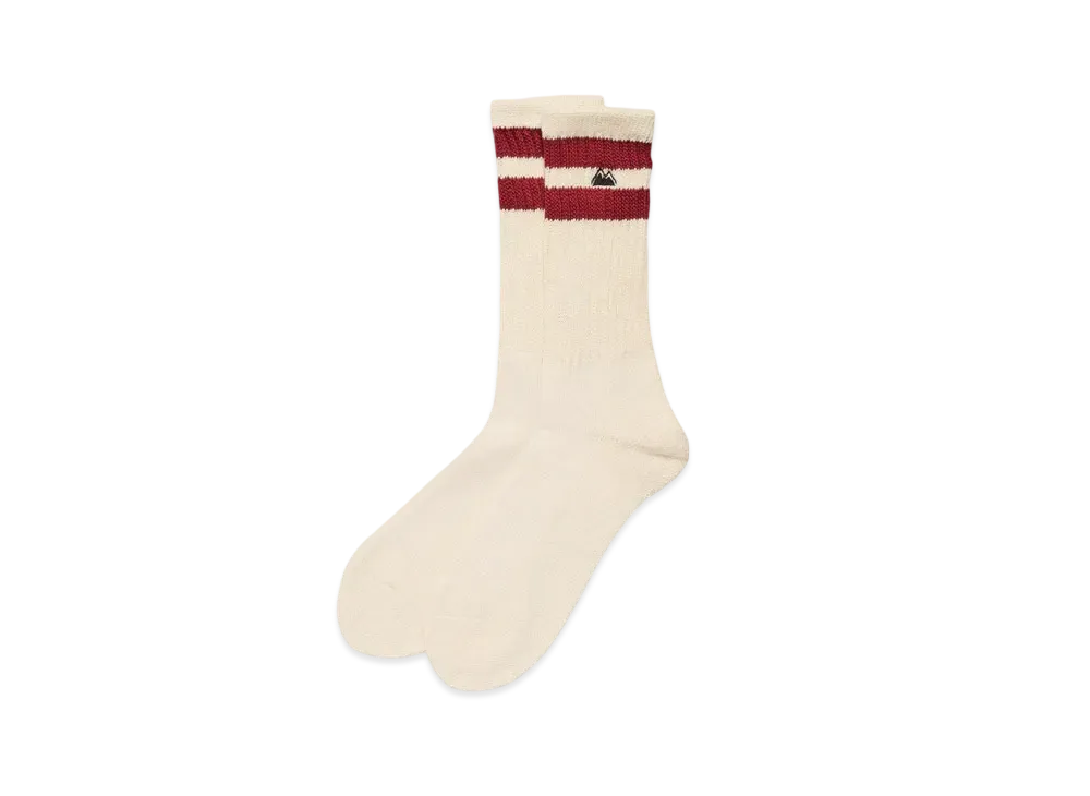 FIRST DOWN Line Crew Logo Socks "Wine"
