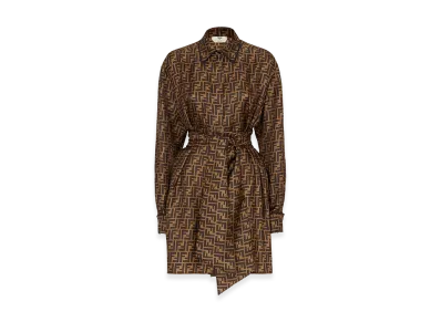 FENDI Women's FF Monogram Dress "Brown"