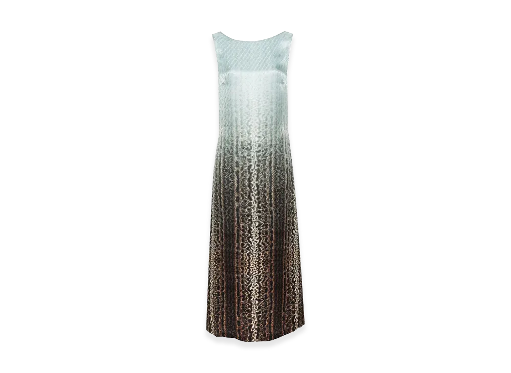 FENDI Women's Animal Print Dress "Light Blue"