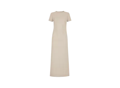 FENDI Women's Dress Micro-Check Wool Dress "Beige"