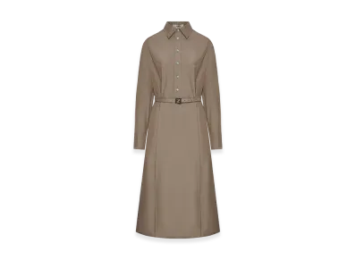 FENDI Women's Cotton And Silk Dress "Beige"