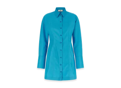 FENDI Women's Viscose Techno Dress "Light Blue"