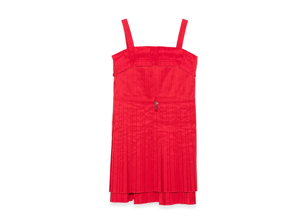 FENDI Women's Pleated Mini Dress "Red"