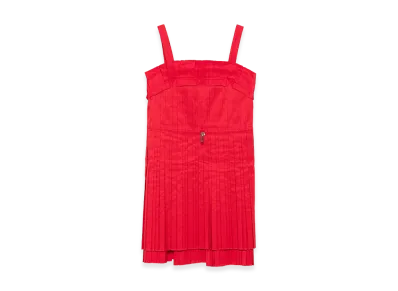 FENDI Women's Pleated Mini Dress "Red"