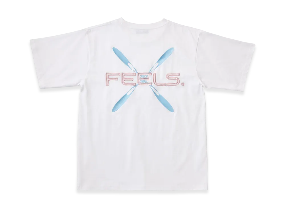 FEELS. Big Cross Logo T-Shirt "White"