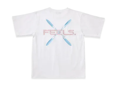 FEELS. Big Cross Logo T-Shirt "White"