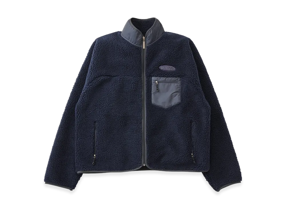 FEELS. Boa Fleece Zip Jacket "Navy"
