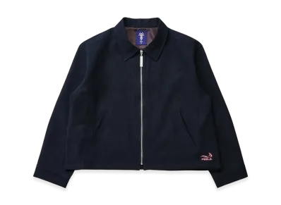 FEELS. Linen Zip Up Blouson "Black"