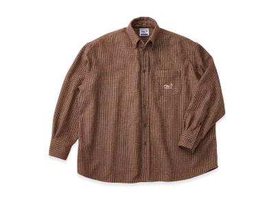 FEELS. Ombre Check Outer Shirt "Red"