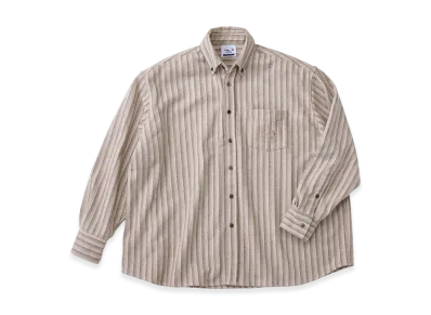 FEELS. Ombre Check Outer Shirt "White"