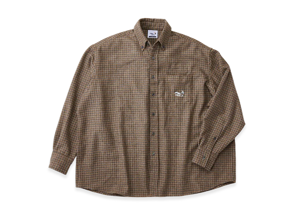 FEELS. Ombre Check Outer Shirt "Blue"