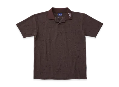 FEELS. Resort Crochet Polo Shirt "Brown"