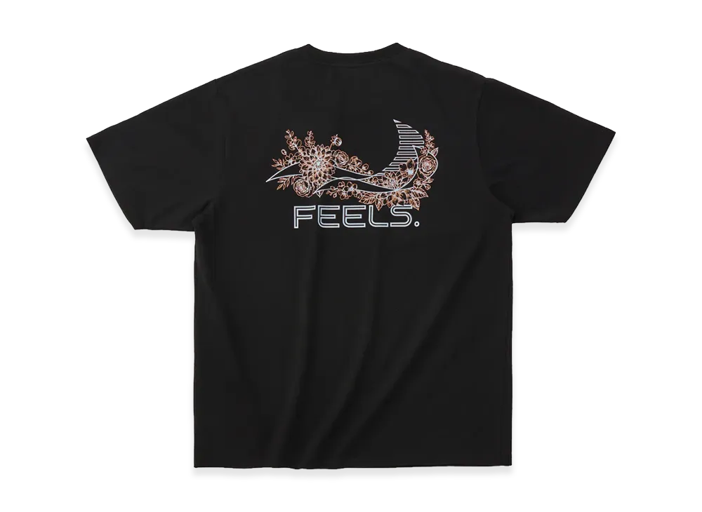 FEELS. Flower Logo Print T-Shirt "Black"