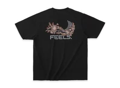 FEELS. Flower Logo Print T-Shirt "Black"