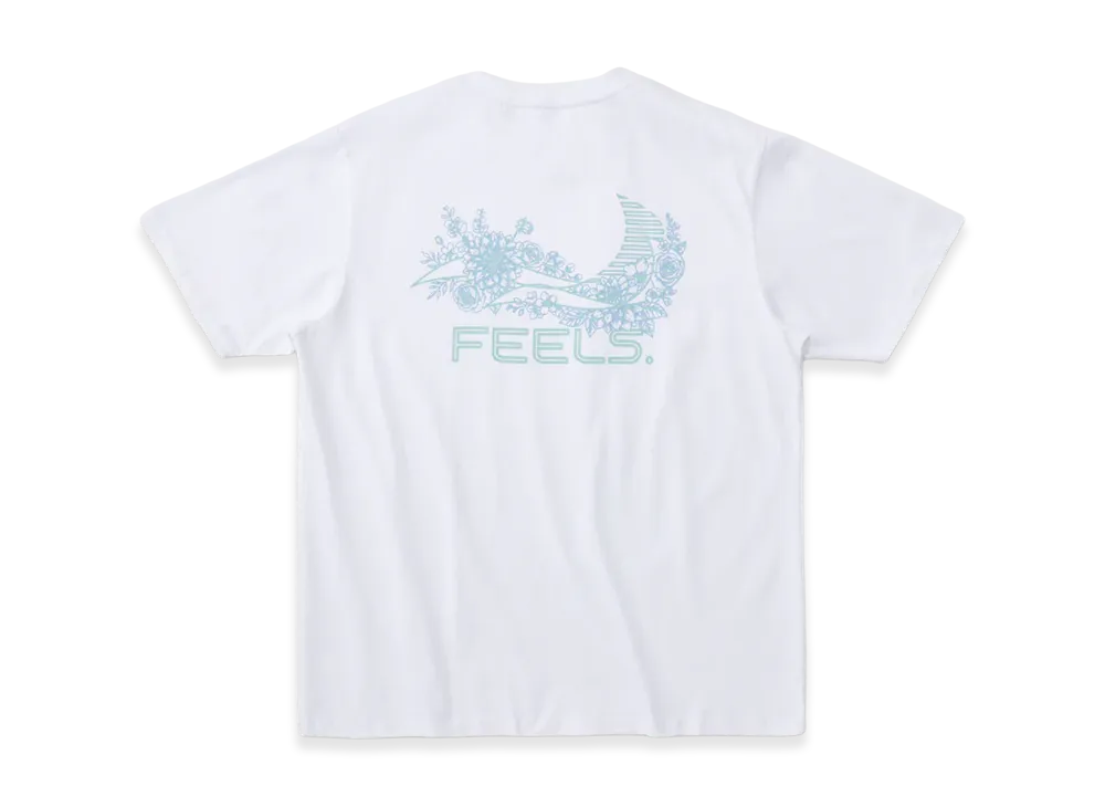FEELS. Flower Logo Print T-Shirt "White"