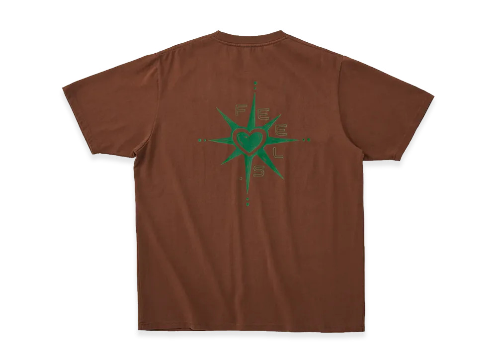 FEELS. Love Icon Print T-Shirt "Brown"