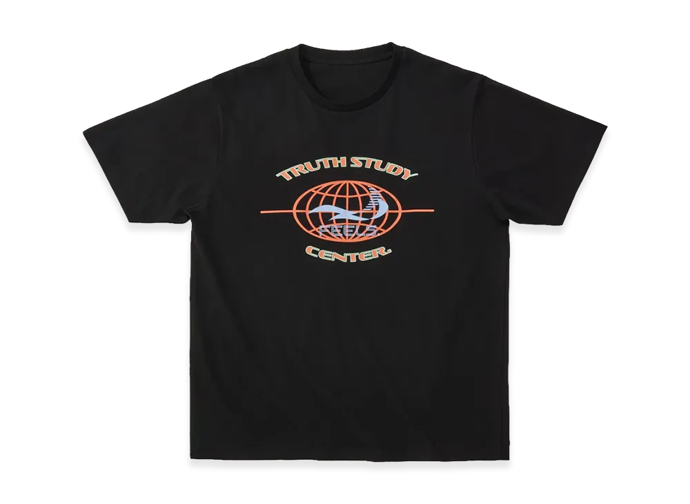 FEELS. Globe Logo Print T-Shirt "Black"