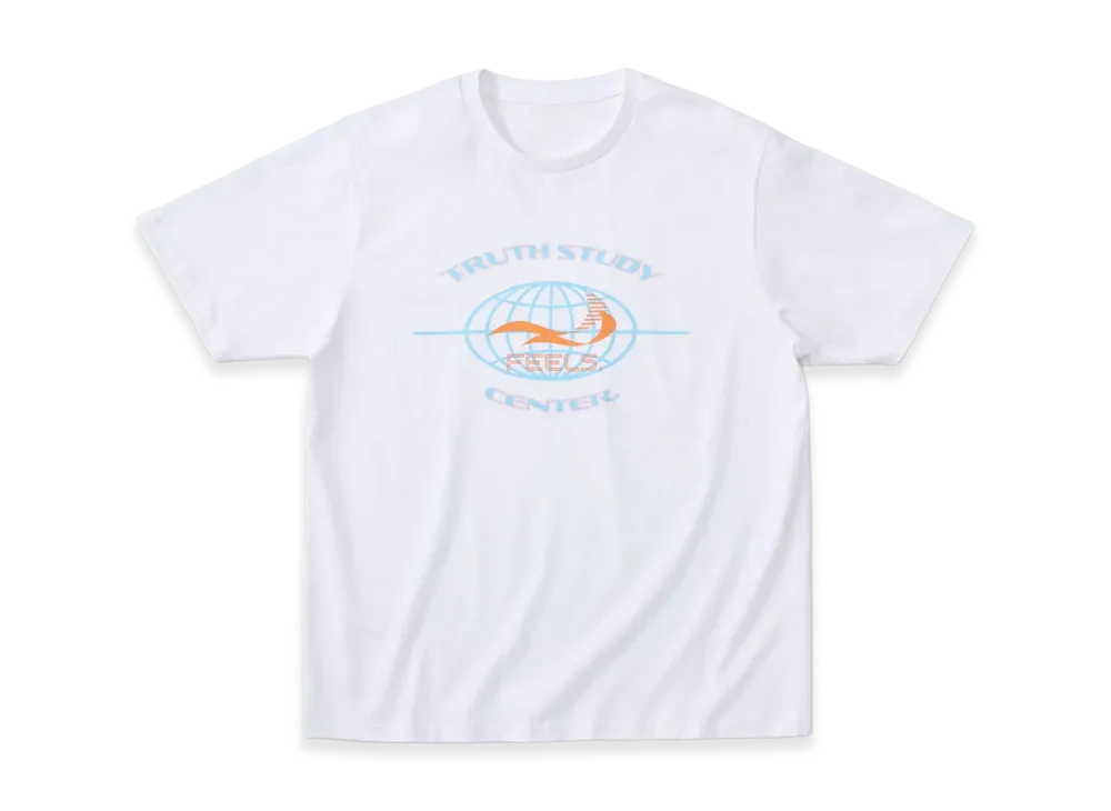 FEELS. Globe Logo Print T-Shirt "White"