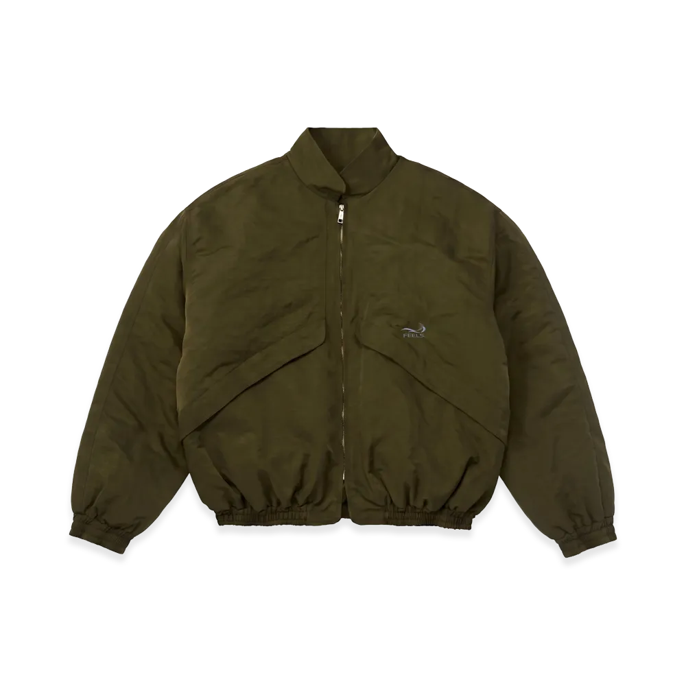 FEELS. Baggy Bomber Jacket "Olive"