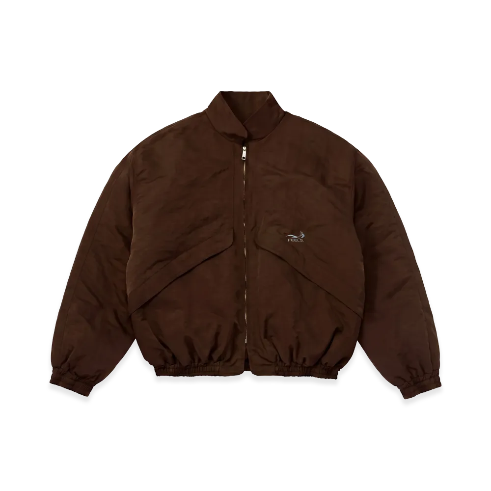 FEELS. Baggy Bomber Jacket "Brown"