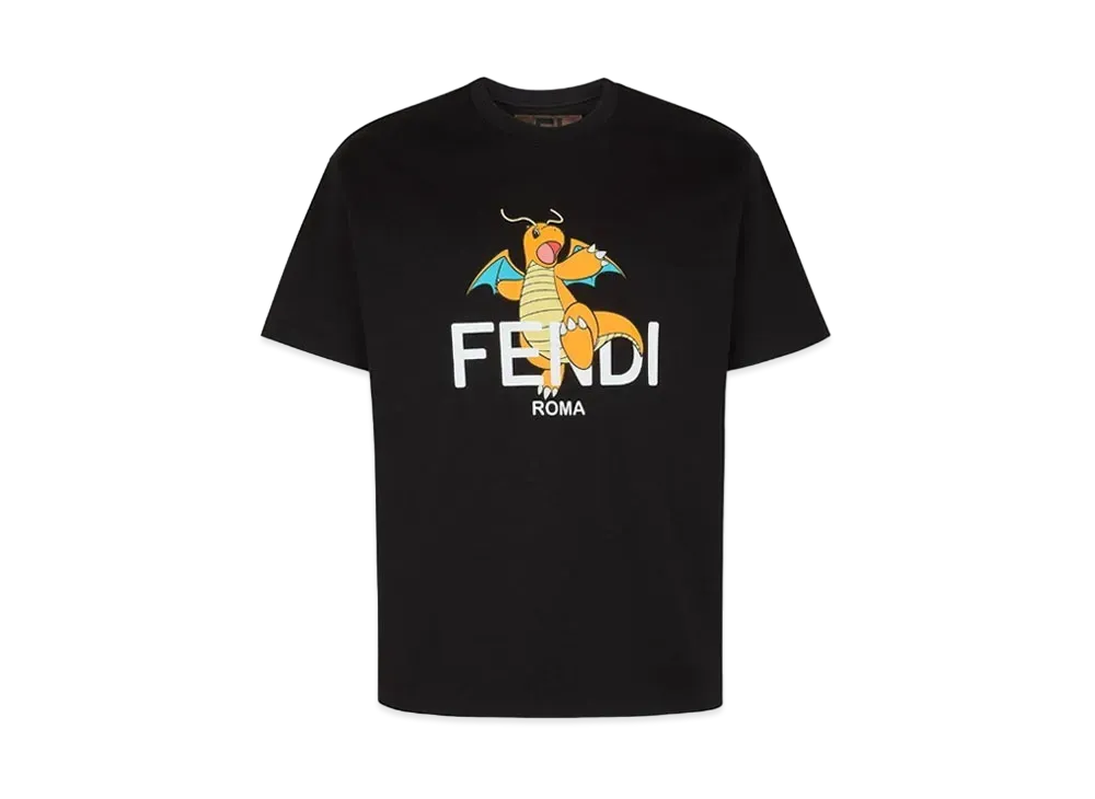 Pokemon x Fragment x FENDI Men's Dragonite T-shirt "Black"