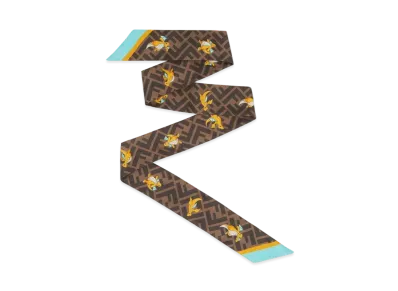 ポケモン x フラグメント x フェンディ カイリュー ラッピー シルク スリムスカーフ "マルチカラー" FXT011AQQVF0FDM