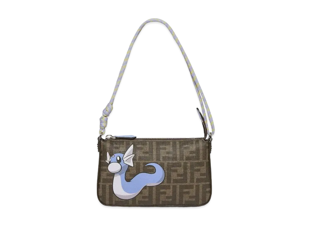 Pokemon x Fragment x FENDI Dratini Baguette Slim Clutch FF Fabric Bag "Multi Color"
