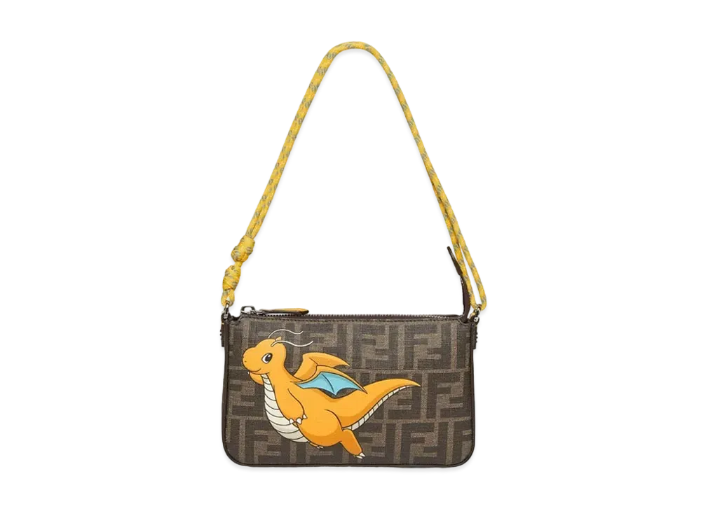 Pokemon x Fragment x FENDI Dragonite Baguette Slim Clutch FF Fabric Bag "Multi Color"