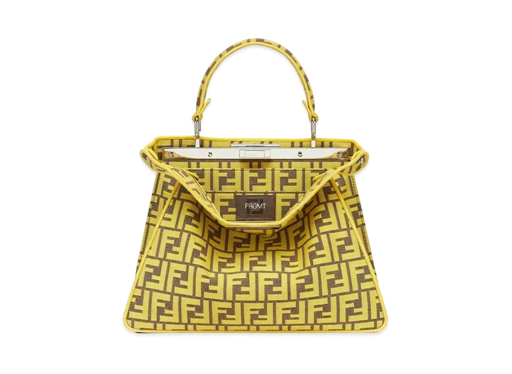 Fragment x FENDI Peekaboo I See U Small FF Fabric Bag "Yellow"