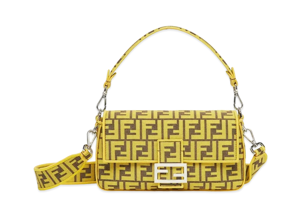 Fragment x FENDI Baguette FF Fabric Bag "Yellow"