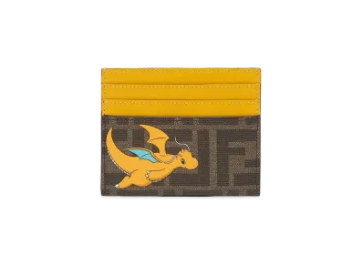Pokemon x Fragment x FENDI Dragonite Card Case FF Fabric "Brown"