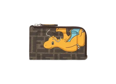Pokemon x Fragment x FENDI Dragonite Card Case FF Fabric "Brown"